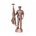 Police Antique Bronze Figurine - 6" W x 12" H